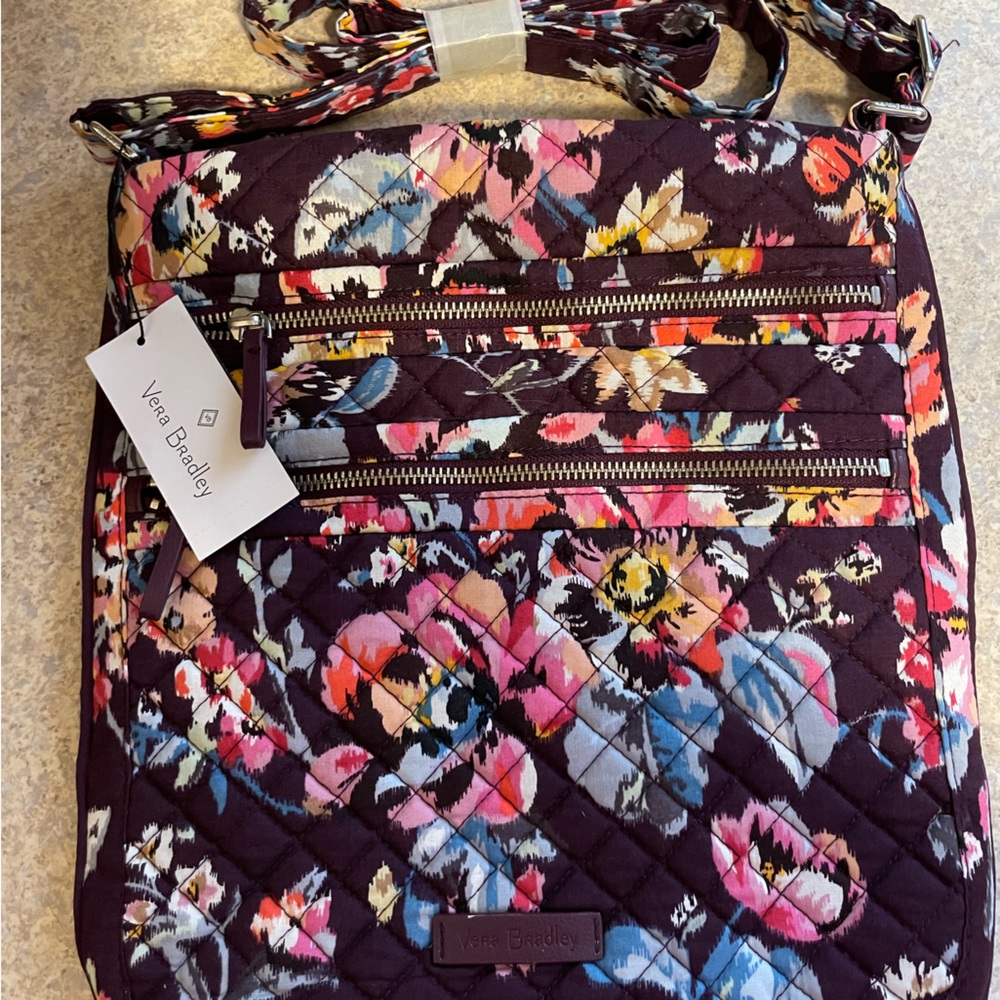 NWT Vera Bradley  Triple Zip hipster crossbody